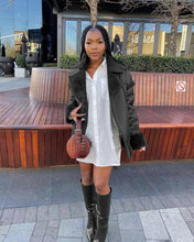 Load image into Gallery viewer, Trendy lapel plush PU jacket(AY1443)