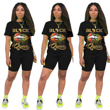 Load image into Gallery viewer, Fashion Lips Queen Short Sleeve Set (AY1062)