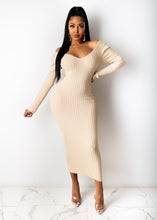 Load image into Gallery viewer, Slim sexy big V-neck off-the-shoulder dress(AY1487)