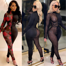 Load image into Gallery viewer, Sexy Mesh Panel Jumpsuit AY1712