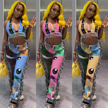 Load image into Gallery viewer, Sexy Printed Fringe Two Piece Set(AY1824)