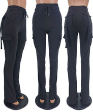 Load image into Gallery viewer, Trend pocket drawstring split pants AY3185
