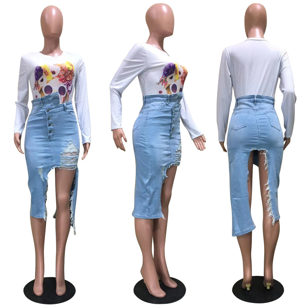 Hot selling personalized denim skirt AY2782
