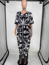 Load image into Gallery viewer, Fashion V-neck tassel printed dress AY3117
