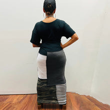 Load image into Gallery viewer, ashion printed half open collar long dress AY3170
