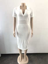 Load image into Gallery viewer, Stretch knit hollowed out dress AY2849
