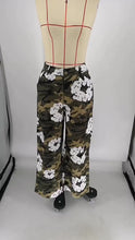 Load image into Gallery viewer, Casual camouflage printed workwear style straight bucket pants AY3324
