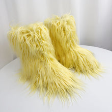 Load image into Gallery viewer, Fashion plush mid length boots  HPSD292
