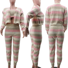 Load image into Gallery viewer, Fashion knitted colorful three piece set AY3179
