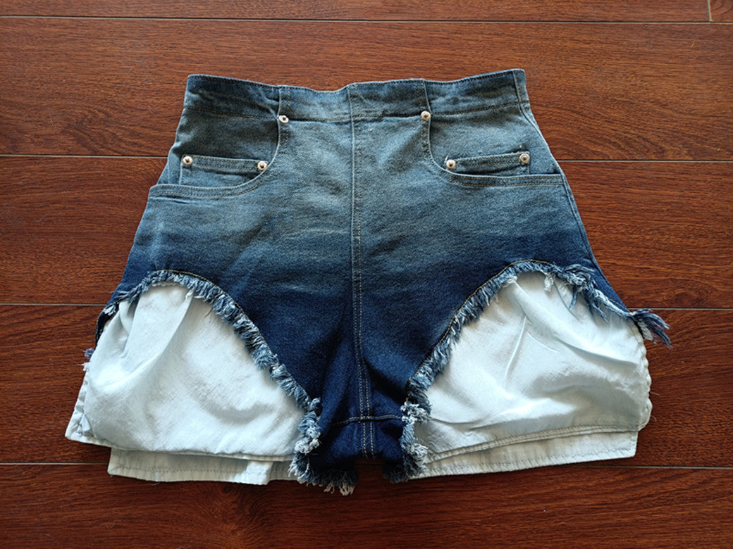 Fashion gradient denim shorts AY3052
