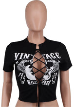 Load image into Gallery viewer, fashion tie printed short sleeved T-shirt AY2770
