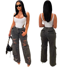 Load image into Gallery viewer, Fashion floral flared jeans AY3193
