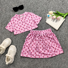 Load image into Gallery viewer, Children&#39;s printed short skirt set AY3014
