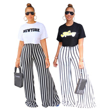 Load image into Gallery viewer, Striped printed loose leg pants AY2811
