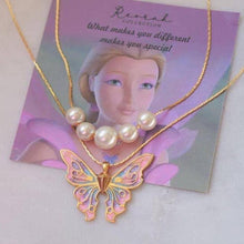 Load image into Gallery viewer, Fashion butterfly pearl necklace AE4132
