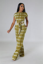 Load image into Gallery viewer, Printed set with wide leg pants and two piece pants set AY2846
