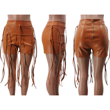 Load image into Gallery viewer, Leather casual personalized shorts AY2798
