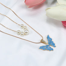 Load image into Gallery viewer, Fashion butterfly pearl necklace AE4132
