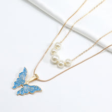 Load image into Gallery viewer, Fashion butterfly pearl necklace AE4132
