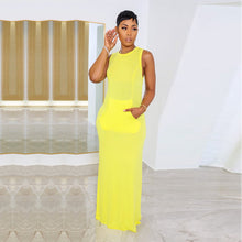 Load image into Gallery viewer, Solid color long dress AY2995
