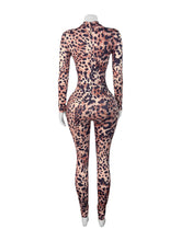 Load image into Gallery viewer, Sexy Hot Girl Leopard Print Trousers Shorts Zipper Print Jumpsuit
