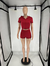 Load image into Gallery viewer, Sports casual short-sleeved shorts hot girl two-piece suit
