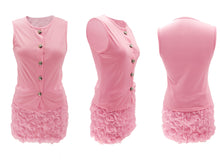 Load image into Gallery viewer, Three-dimensional flower hip skirt suit
