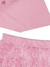 Load image into Gallery viewer, Three-dimensional flower hip skirt suit
