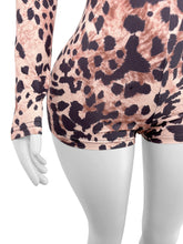 Load image into Gallery viewer, Sexy Hot Girl Leopard Print Trousers Shorts Zipper Print Jumpsuit
