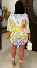 Load image into Gallery viewer, Casual Printed Beach Swimsuit Wrap-around Shirt Shorts Three-piece Set
