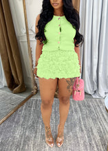 Load image into Gallery viewer, Three-dimensional flower hip skirt suit
