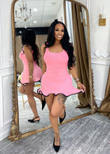 Load image into Gallery viewer, Sleeveless Wavy Hem Fitted Tank Dress
