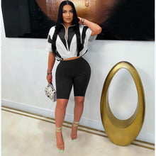 Load image into Gallery viewer, Short-sleeved shorts bat sleeve sports suit
