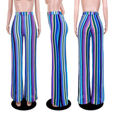 Load image into Gallery viewer, Striped knitted hollow jacquard wide leg pants AY2967
