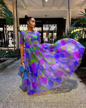 Load image into Gallery viewer, Fashion mesh printed dress AY3032
