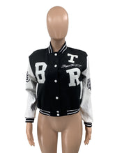 Load image into Gallery viewer, Fashion embroidered PU button baseball jacket AY3188
