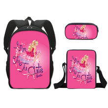 Load image into Gallery viewer, Barbie printed backpack three piece set AB2135
