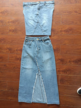 Load image into Gallery viewer, Hot selling retro denim skirt set AY3114
