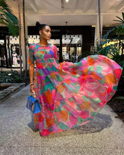 Load image into Gallery viewer, Fashion mesh printed dress AY3032
