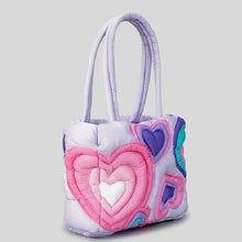 Load image into Gallery viewer, Fashion love tote bag with patchwork cotton filling handbag AB2145
