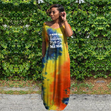 Load image into Gallery viewer, Hot selling color tie dyed fashion deep V dress AY2803
