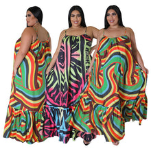 Load image into Gallery viewer, Printed casual floor long Dress AY3006
