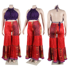 Load image into Gallery viewer, Printed wide leg repair strap backless set AY2925
