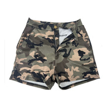 Load image into Gallery viewer, Letter printed camouflage short sleeved shorts set AY2891
