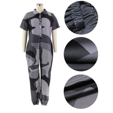 Load image into Gallery viewer, Lapel loose irregular printed jumpsuit AY2957
