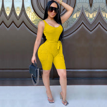Load image into Gallery viewer, Slim fitting buttocks solid color jumpsuit AY3018
