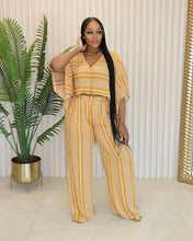 Load image into Gallery viewer, V-neck printed wide sleeve set AY3553
