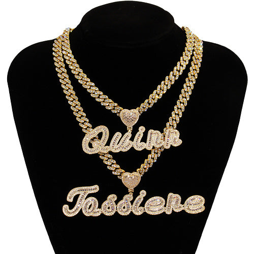 Letter splicing necklace(Custom letters) AE4141