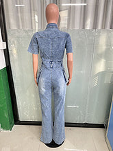 Load image into Gallery viewer, Denim jumpsuit jumpsuit flared pants AY3429
