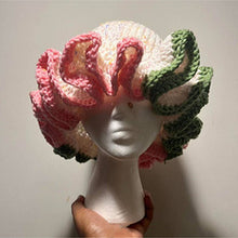 Load image into Gallery viewer, Adult lace beanie hat fashion and versatile ruffle pullover hat AE4147
